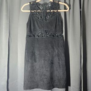 Forever 21 Black Lace-Detail Mini Dress